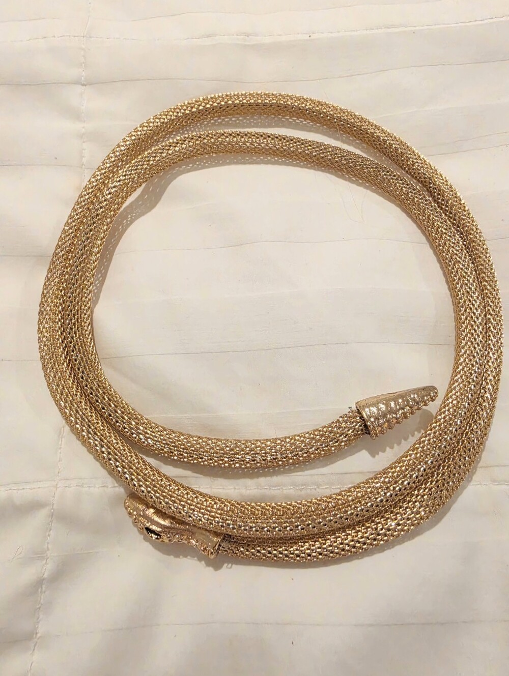 Wrap-around Textured Snake Choker Necklace Gold - Picture 4 of 7